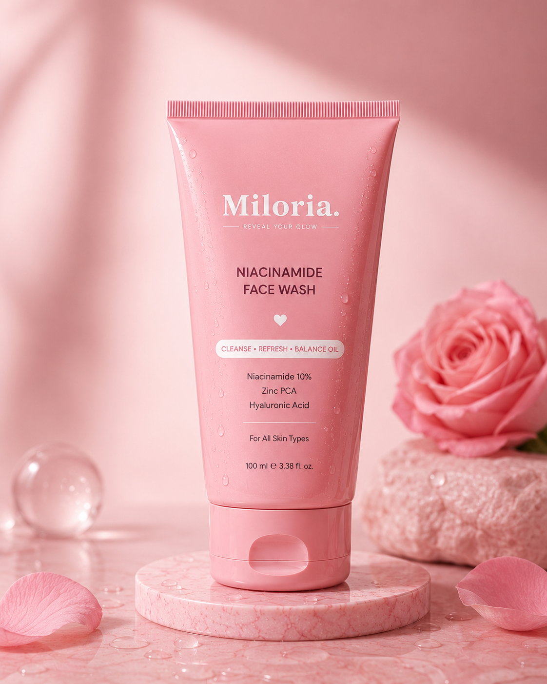 MILORIA Gentle Face Wash | Deep Cleansing & Hydrating Face Cleanser | 100ml